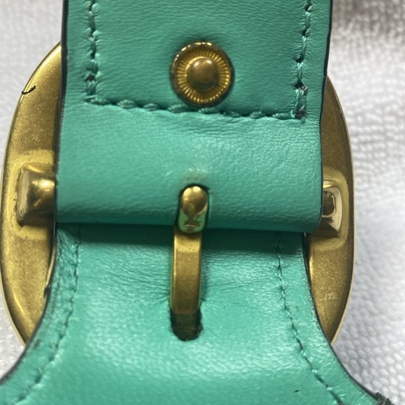 Beautiful black and Tiffany blue leather coach trifold wallet - Picture 13 of 13